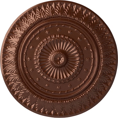 Christopher Ceiling Medallion, Hand-Painted Copper Penny, 26 5/8OD X 2 1/4P